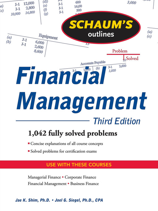 Title details for Financial Management by Jae K. Shim - Wait list